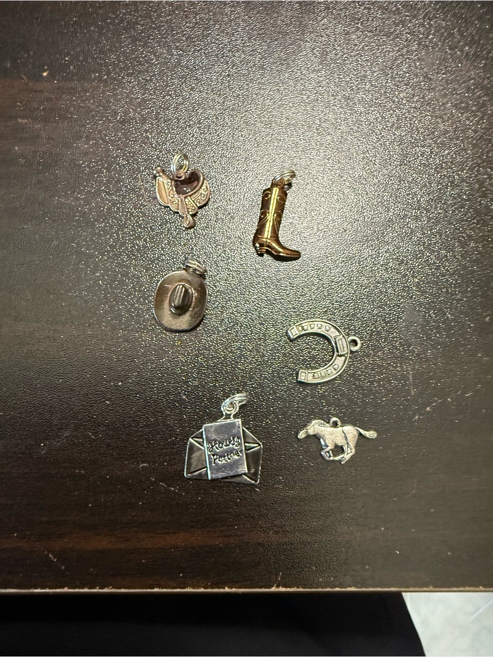 American Vintage Western Charm Pendants in Silver, Browns, & Gold Tones